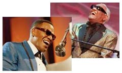 Jamie Foxx (trái) trong vai Ray Charles